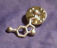 serotonin pin by Made With Molecules
